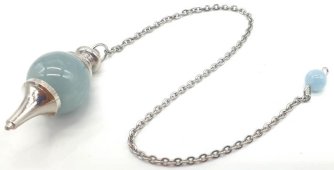 Pendule sphère Aigue Marine 4cm