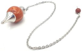 Pendule sphère Jaspe Rouge 4cm