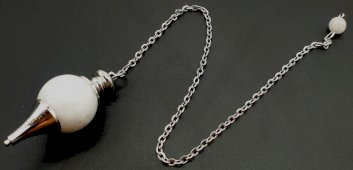 Pendule sphère Pierre de Lune Blanche 4cm