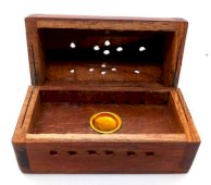 Porte-Encens Cônes Bois Boîte 8cm