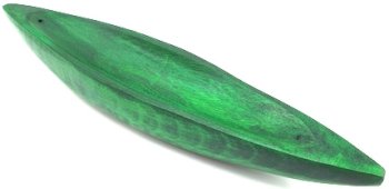 Porte-Encens Pirogue Vert 25cm