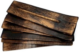 Porte-Encens Bois Ski Ondulé 28cm 6pcs