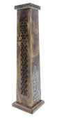 Porte-Encens Bois Tour Bouddha 30cm