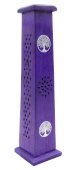Porte-Encens Bois Tour Arbre de Vie 30cm