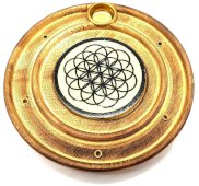 Porte-Encens Bois Rond Graine de Vie 10cm