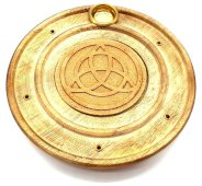 Porte-Encens Bois Rond Triskell 10cm