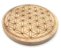 Porte-Encens Bois Fleur de Vie 10cm