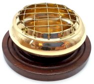 Brûleur Résine Bronze Base Bois 8cm