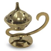 Brûleur Résine Laiton Etoiles Design 10cm