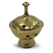 Brûleur Résine Laiton Etoiles Or 10cm