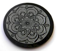 Porte-Encens Pierre Rond Motifs 10cm