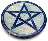 Porte-Encens Pierre Pentacle 10cm