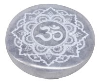 Porte-Encens Sélénite OM Motifs 10cm