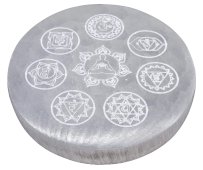 Porte-Encens Sélénite Bouddha 7 Chakras 10cm