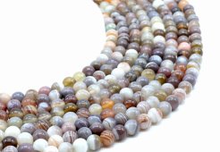 Perles Agate Bostwana 'AA' 6mm sur fil 40cm