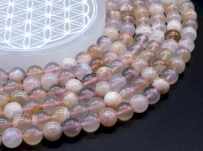 Perles Agate Cerise 10mm sur fil 40cm