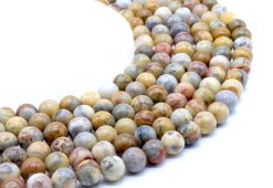 Perles Agate Crazy Lace 10mm sur fil 40cm