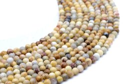 Perles Agate Crazy Lace 4mm sur fil 40cm