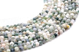 Perles Agate Arbre 4mm sur fil 40cm