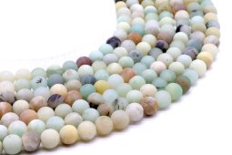Perles Amazonite 8mm sur fil 40cm