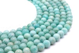 Perles Amazonite 'AA' 10mm sur fil 40cm