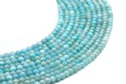 Perles Amazonite 'AA' 4mm sur fil 40cm
