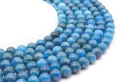 Perles Apatite 'AAA' 10mm sur fil 40cm