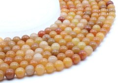 Perles Aventurine Orange 8mm sur fil 40cm