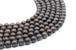 Perles Bronzite 10mm sur fil 40cm