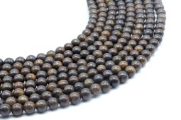 Perles Bronzite 6mm sur fil 40cm