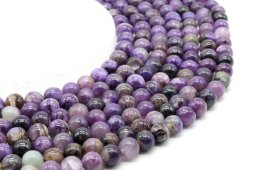 Perles Charoïte 'AAA' 8mm sur fil 40cm