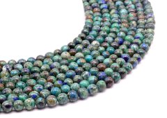 Perles Chrysocolle 'AA' 6mm sur fil 40cm