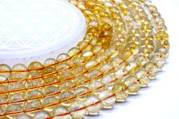Perles Citrine Naturelle 10mm sur fil 40cm