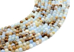 Perles Calcite Bleue 4mm sur fil 40cm