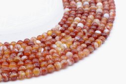 Perles Cornaline 6mm sur fil 40cm