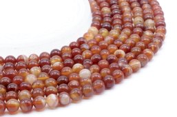 Perles Cornaline 8mm sur fil 40cm