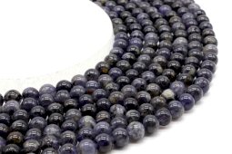 Perles Cordierite 8mm sur fil 40cm