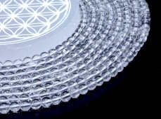 Perles Cristal de Roche 6mm sur fil 40cm