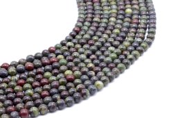 Perles Jaspe Sang de Dragon 4mm sur fil 40cm