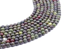 Perles Jaspe Sang de Dragon 6mm sur fil 40cm