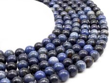 Perles Dumortiérite 10mm sur fil 40cm