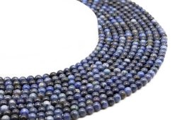 Perles Dumortiérite 4mm sur fil 40cm
