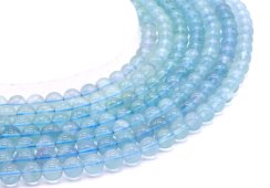 Perles Fluorite Bleue 'AA' 8mm sur fil 40cm