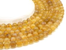 Perles Fluorite Jaune 10mm sur fil 40cm