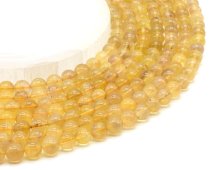 Perles Fluorite Jaune 8mm sur fil 40cm