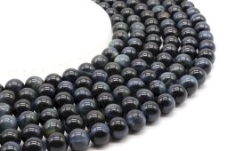 Perles Oeil de Faucon 'AA' 10mm sur fil 40cm