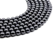 Perles Hematite 10mm sur fil 40cm