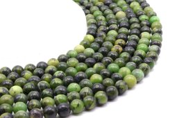 Perles Jade Néphrite 8mm sur fil 40cm