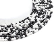 Perles Jaspe Zèbre 4mm sur fil 40cm