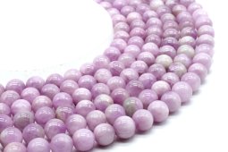 Perles Kunzite 10mm sur fil 40cm